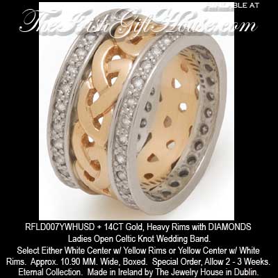 Celtic Wedding Gifts on Tjh   14k Gold Ladies Diamond Celtic Knot Wedding Band