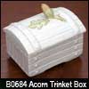 Belleek Acorn Trinket Box Fine China from Ireland