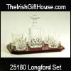Galway Irish Crystal Longford Whiskey Decanter Set 