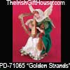 Golden Strands Irish Angel Christmas Centerpiece