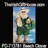 Beach Clover Irish Santa Figurine