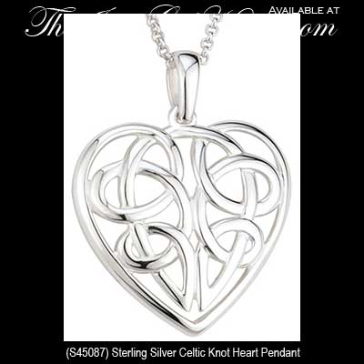 Irish Silver Jewelry on Solvar Irish Jewelry Silver Celtic Heart Necklace Pendant