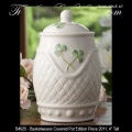 Belleek Basketweave Covered Pot Edition Piece 2011 Fine China from Ireland