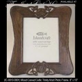 Wood Carved Celtic Trinity Knot Photo Frame Made in Ireland by Islandcraft
