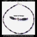 Fine Silver Over Pewter Celtic Knot Necklace with Kilkenny Marble and Amyethyst 
