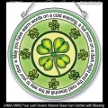 Irish Gifts - Four Leaf Clovers, Stained Glass Sun Catcher