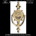 Laser Engraved Irish Coat of Arms Brass Door Knocker