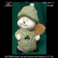 Irish Christmas - Irish Snowman with Shamrock