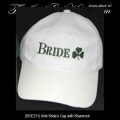 Irish Wedding Brides Cap with Shamrock