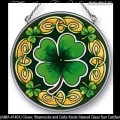 Irish Gifts - Shamrocks, Clover and Celtic Knots Stained Glass Sun Catcher