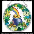 Irish Gifts - Pot of Gold at the End of the Rainbow Stained Glass Sun Catcher