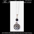 Metal Celtic Knot Necklace Pendant with a Kilkenny Marble Stone