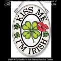 Irish Gifts - Kiss Me I’m Irish, Stained Glass Sun Catcher