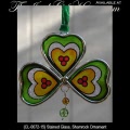 Irish Gifts - Stained Glass, Shamrock Sun Catcher Window Ornament
