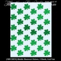Irish Gifts - Green Metallic Shamrock Stickers