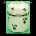 Ceramic Shamrock Trinket Box