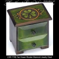 Irish Gifts - Wooden Shamrock Jewelry Box