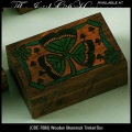 Irish Gifts - Wooden Shamrock Trinket Box