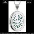 Solvar Irish Jewelry Silver Celtic Trinity Knot Locket