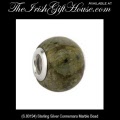 Solvar Irish Jewelry Silver Connemara Marble Charm Bead