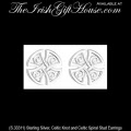 Solvar Irish Jewelry Sterling Silver, Celtic Knot and Celtic Spiral Earrings
