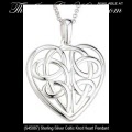 Solvar Irish Jewelry Silver Celtic Heart Necklace Pendant