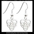 Solvar Irish Jewelry Sterling Silver Motherhood Celtic Knot Drop Earrings