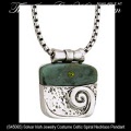 Solvar Irish Jewelry Costume Celtic Spiral Necklace Pendant_s45065