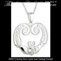 Solvar Irish Jewelry Silver Claddagh Necklace Pendant