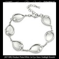 Solvar Irish Jewelry White Glass Claddagh Bracelet_s5718w