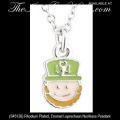 Solvar Irish Jewelry Rhodium Plated, Enamel Leprechaun Necklace Pendant__s45126
